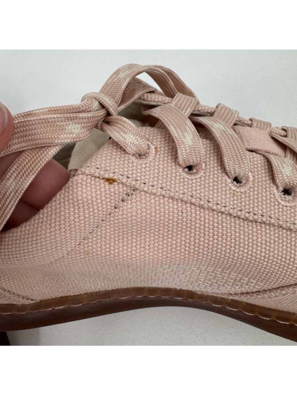 Everlane Tread Bare Sneaker size 13 Women's in Pink Canvas Classic Lace-up Shoes - Picture 5 of 11